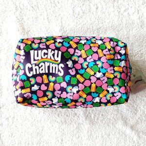 New! Old School LUCKY CHARMS Colorful 8" x 4.5" x 3.5" Cosmetic Bag SO CUTE!